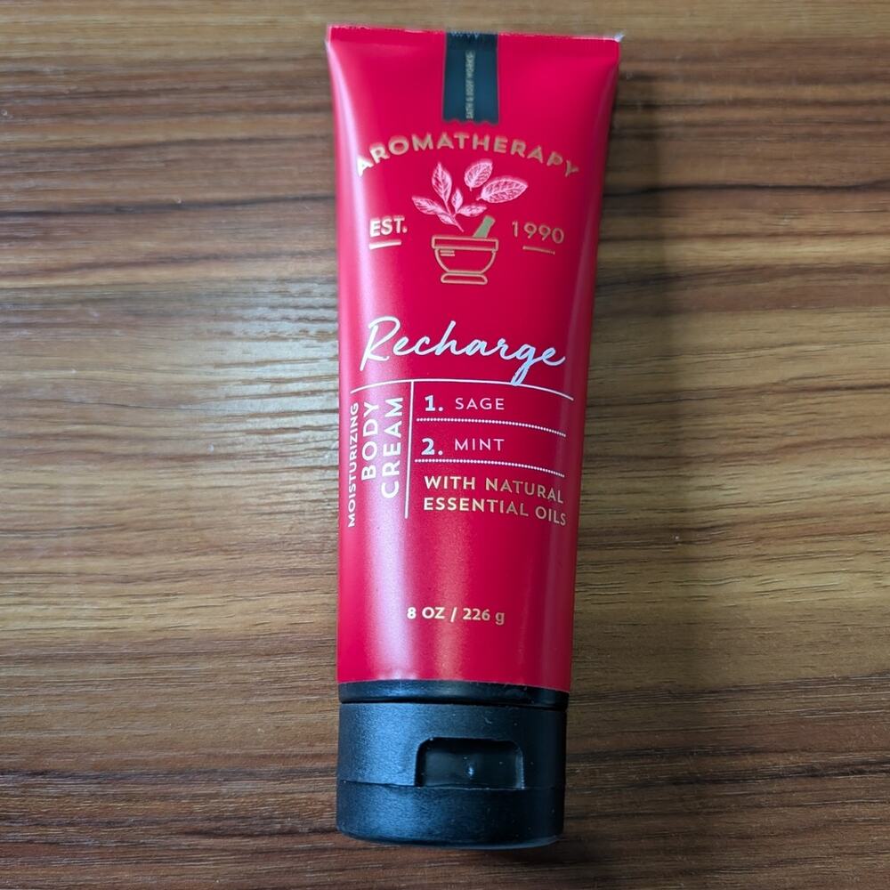 Bath & Body Works Aromatherapy Recharge Sage & Mint moisturizing body cream New!